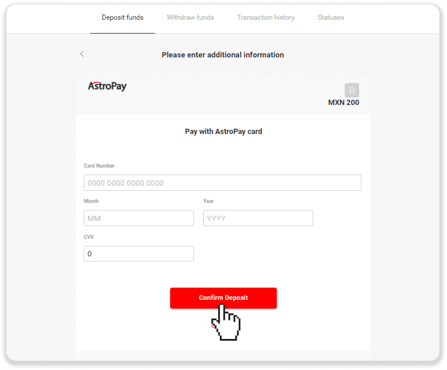 Deposit Funds in Binomo via AstroPay Card Deposit Funds in Binomo via AstroPay Card