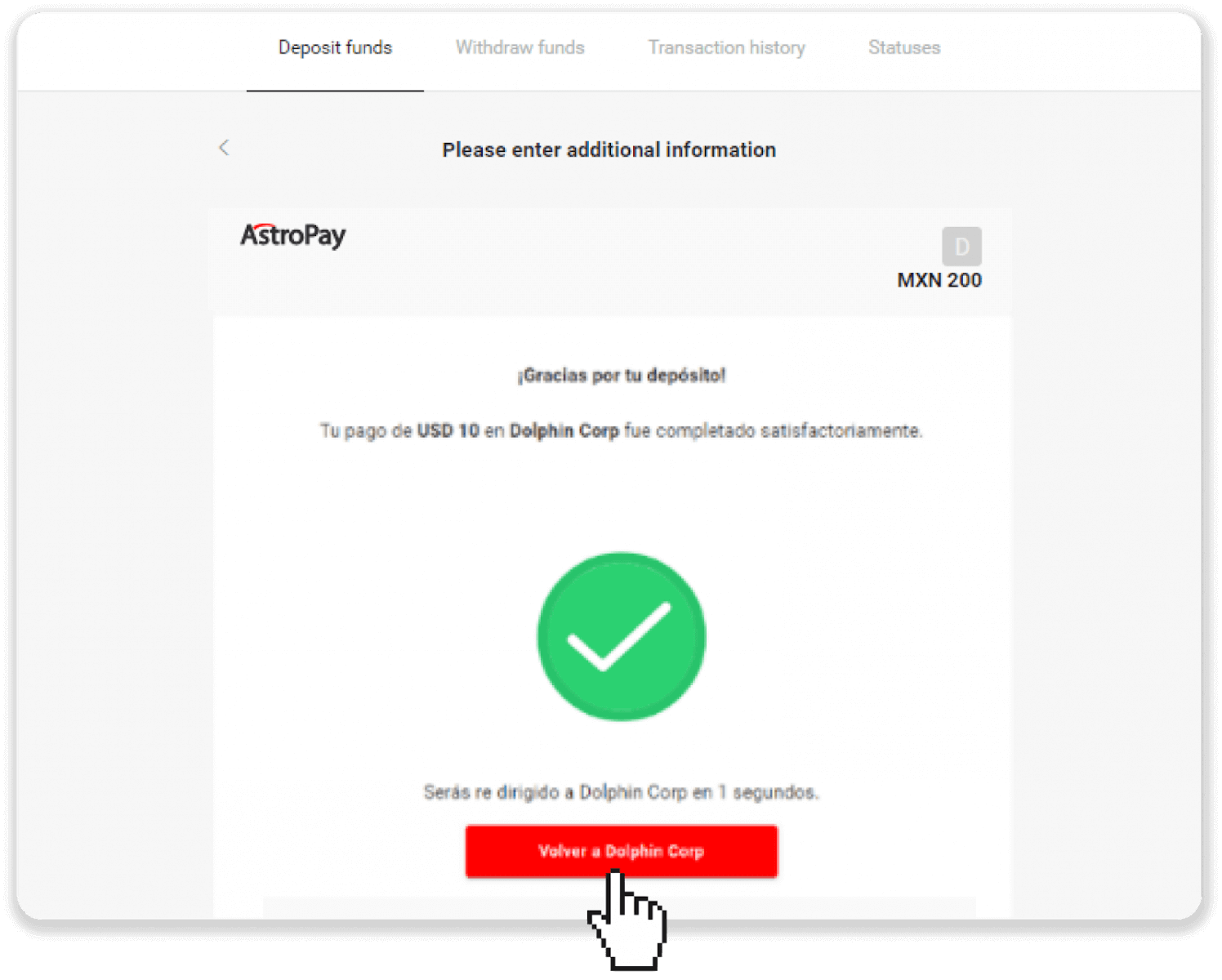 ຝາກເງິນໄວ້ໃນ Binomo ຜ່ານບັດ AstroPay