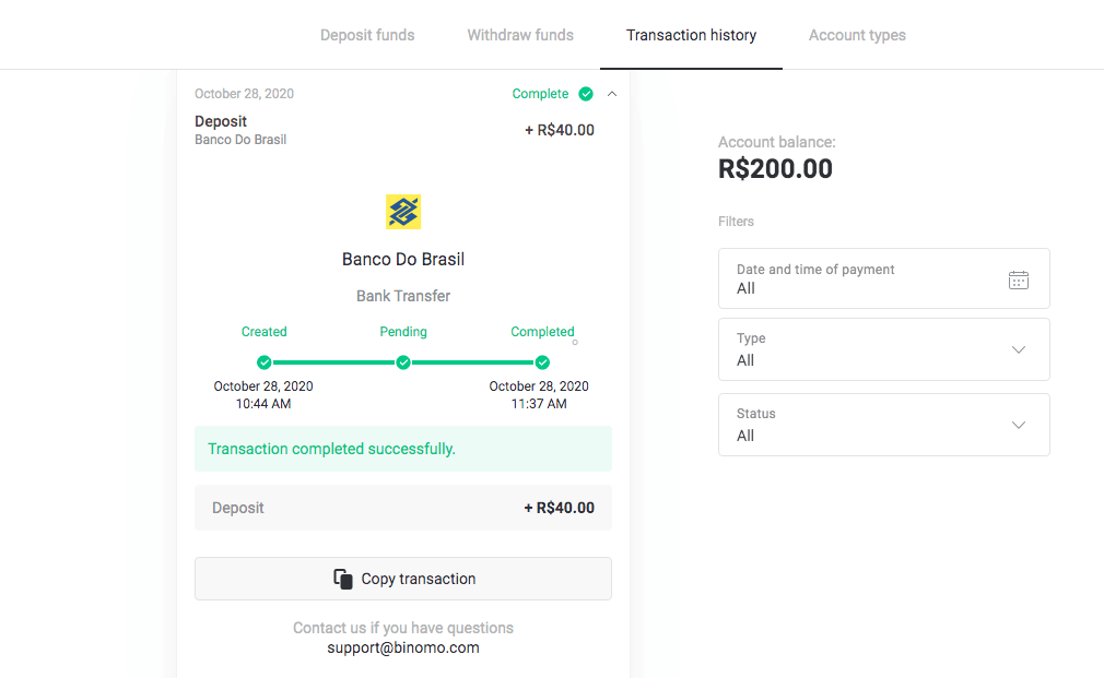 Stort geld op Binomo via Brazilië Internet Banking (Bank Transer, Paylivre, Loterica, Itau, Boleto Rapido) en E-wallets (Picpay, Astropay, Banco do Brasil, Santander, Bradesco, Neteller, Skrill, WebMoney, Advcash) Stort geld op Binomo via Brazilië Internet Banking (Bank Transer, Paylivre, Loterica, Itau, Boleto Rapido) en E-wallets (Picpay, Astropay, Banco do Brasil, Santander, Bradesco, Neteller, Skrill, WebMoney, Advcash)