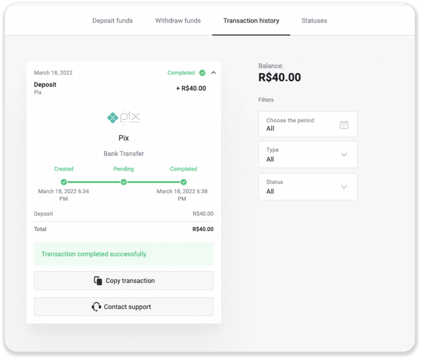 Stort geld op Binomo via Brazilië Internet Banking (Bank Transer, Paylivre, Loterica, Itau, Boleto Rapido) en E-wallets (Picpay, Astropay, Banco do Brasil, Santander, Bradesco, Neteller, Skrill, WebMoney, Advcash) Stort geld op Binomo via Brazilië Internet Banking (Bank Transer, Paylivre, Loterica, Itau, Boleto Rapido) en E-wallets (Picpay, Astropay, Banco do Brasil, Santander, Bradesco, Neteller, Skrill, WebMoney, Advcash)