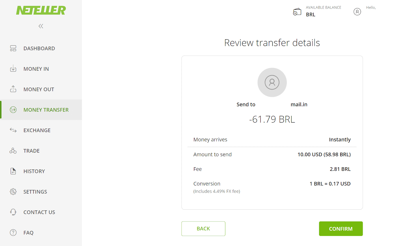 Leggðu inn fé á Binomo í gegnum Neteller