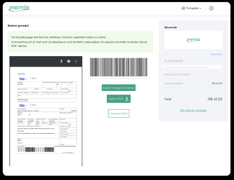 Внесите средства посредством банковского перевода (Itau, PicPay, Loterica, Boleto Rapido, Paylivre, Pagsmile, Bradesco, Santander) на Binomo