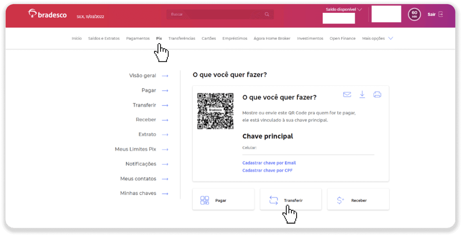 Внесите средства посредством банковского перевода (Itau, PicPay, Loterica, Boleto Rapido, Paylivre, Pagsmile, Bradesco, Santander) на Binomo
