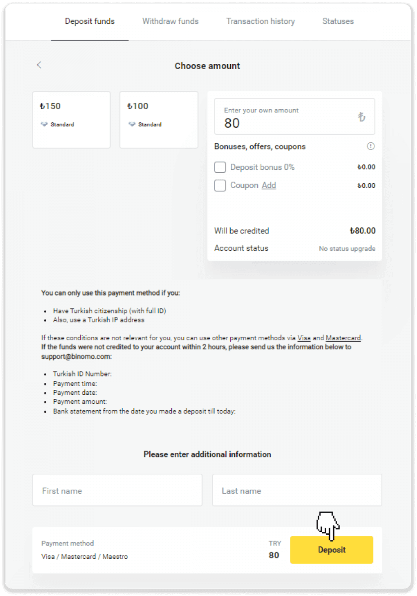 How to Deposit Funds on Binomo How to Deposit Funds on Binomo