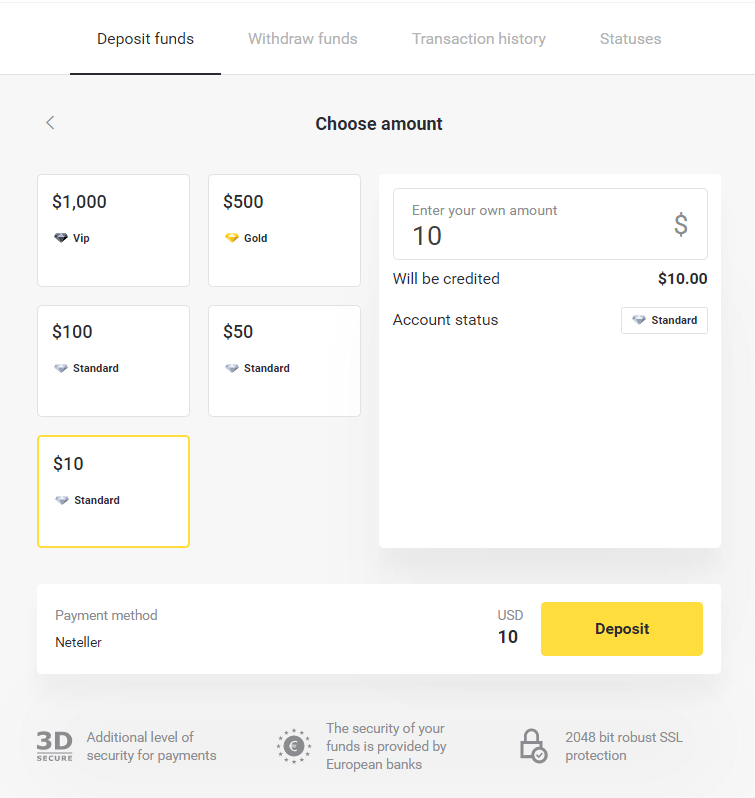 How to Deposit Funds on Binomo How to Deposit Funds on Binomo