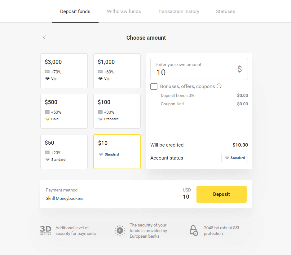 How to Deposit Funds on Binomo How to Deposit Funds on Binomo
