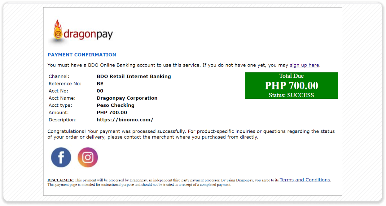 Deposit Funds in Binomo via Philippines Bank Cards (Visa / MasterCard / JCB), Bank Transfer (BDO Internet Banking) and E-wallets (GCash, GrabPay, Paymaya, Coins.ph, AstroPay, Webmoney WMZ, Advcash, Perfect Money)