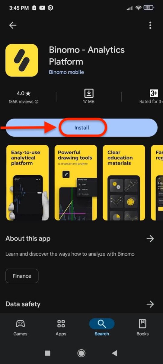 Kako preuzeti i instalirati Binomo aplikaciju za mobilni telefon (Android, iOS)