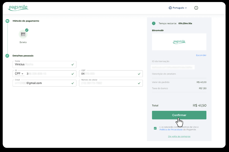 Hvernig á að skrá þig inn og leggja inn fé í Binomo
