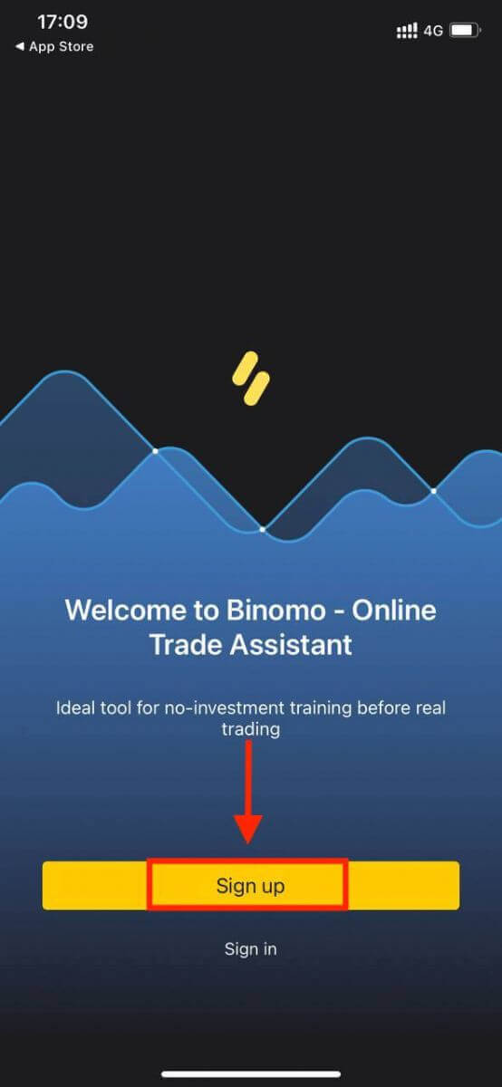 如何在 Binomo 上开设交易账户 如何在 Binomo 上开设交易账户
