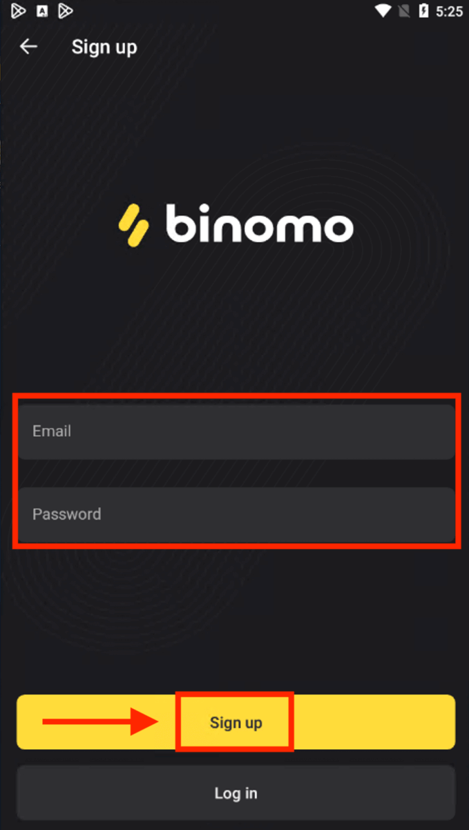 如何在 Binomo 上开设交易账户 如何在 Binomo 上开设交易账户