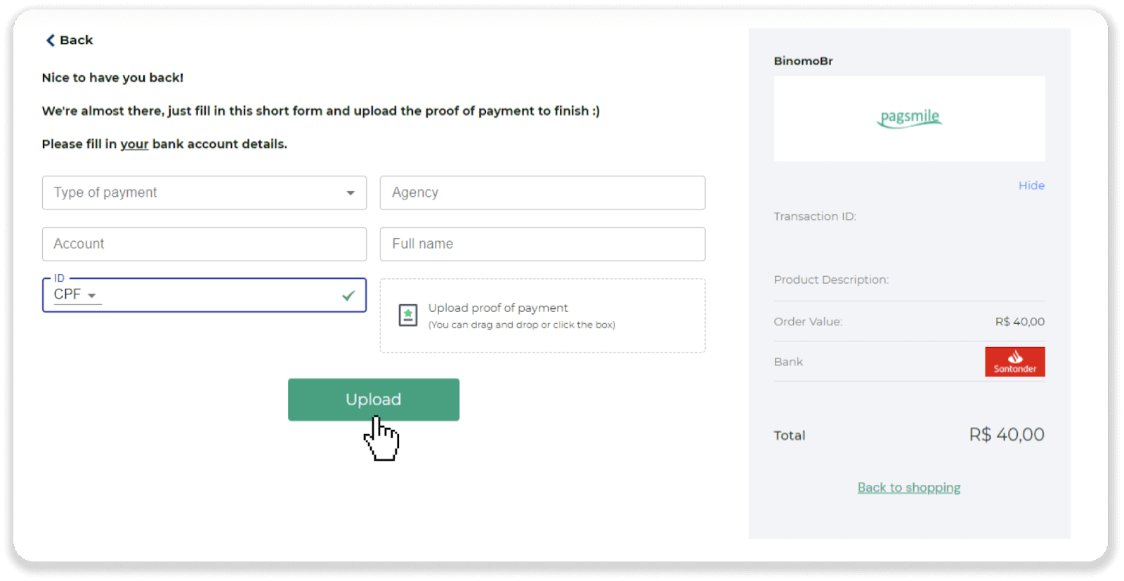 วิธีลงทะเบียนและฝากเงินเข้า Binomo