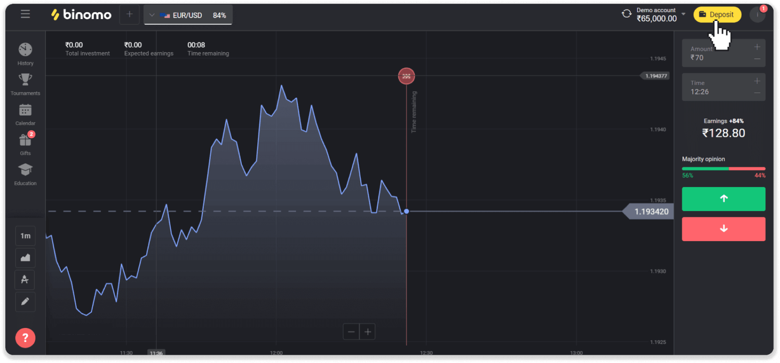 วิธีลงทะเบียนและฝากเงินเข้า Binomo