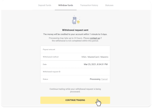 Nzira yekubvisa mari kubva kuBinomo Nzira yekubvisa mari kubva kuBinomo