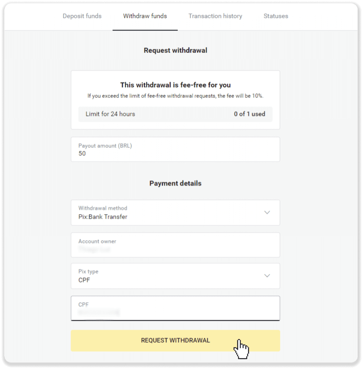 How to Withdraw Funds to my Bank Account (Bank transfer, Internet Banking, IMPS Bank Transfer, NEFT Bank Transfer, Indian Exchanger, NetBanking, Virtual Account, CEPbank, PIX) on Binomo How to Withdraw Funds to my Bank Account (Bank transfer, Internet Banking, IMPS Bank Transfer, NEFT Bank Transfer, Indian Exchanger, NetBanking, Virtual Account, CEPbank, PIX) on Binomo