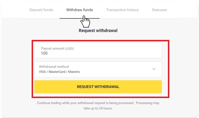 Cómo retirar dinero de Binomo en 2026: guía paso a paso, tarifas y tiempo de procesamiento